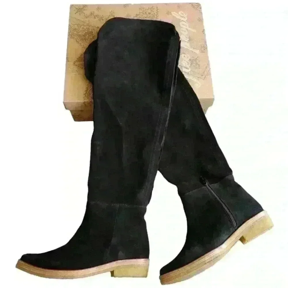 Free People Banks Black Over the Knee Noots - New without Box sz 37.5